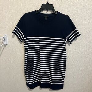 J.Crew T-shirt Dress in Navy with white stripes. Size S. Brand new. Never worn.